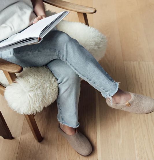 Woolfi X Perriam Suffolk Slip On Wool Slipper - Doe